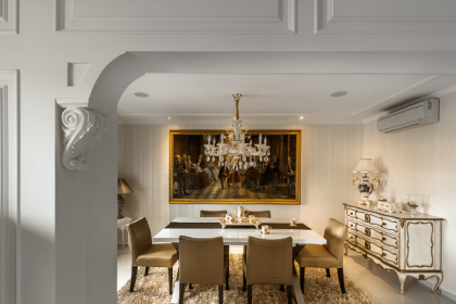 House Tour: Posh Victorian style 5-room Hougang HDB has a huge glass chandelier!