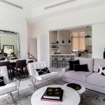 A chic black-and-white D’Leedon home living room with a $30,000 renovation price tag