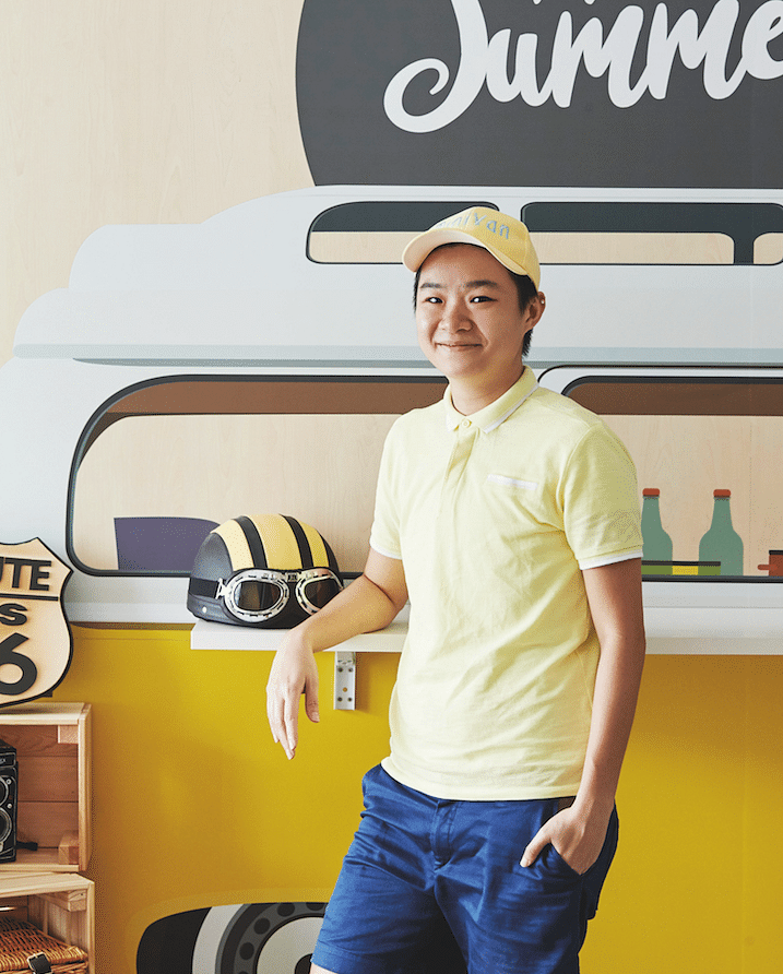 Homeowners Van Lim (pictured) and Jin Tan, who are in their thirties, wanted something fun and different, and left it to the designer to translate their personalities into a home design.