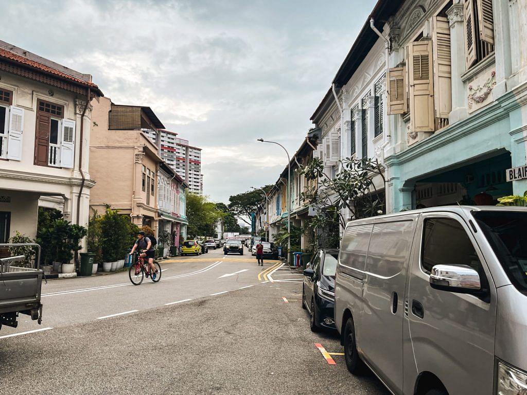 Despite the commercial units, the area feels tranquil and residential. You see people cycling around the estate and there’s not too much traffic.