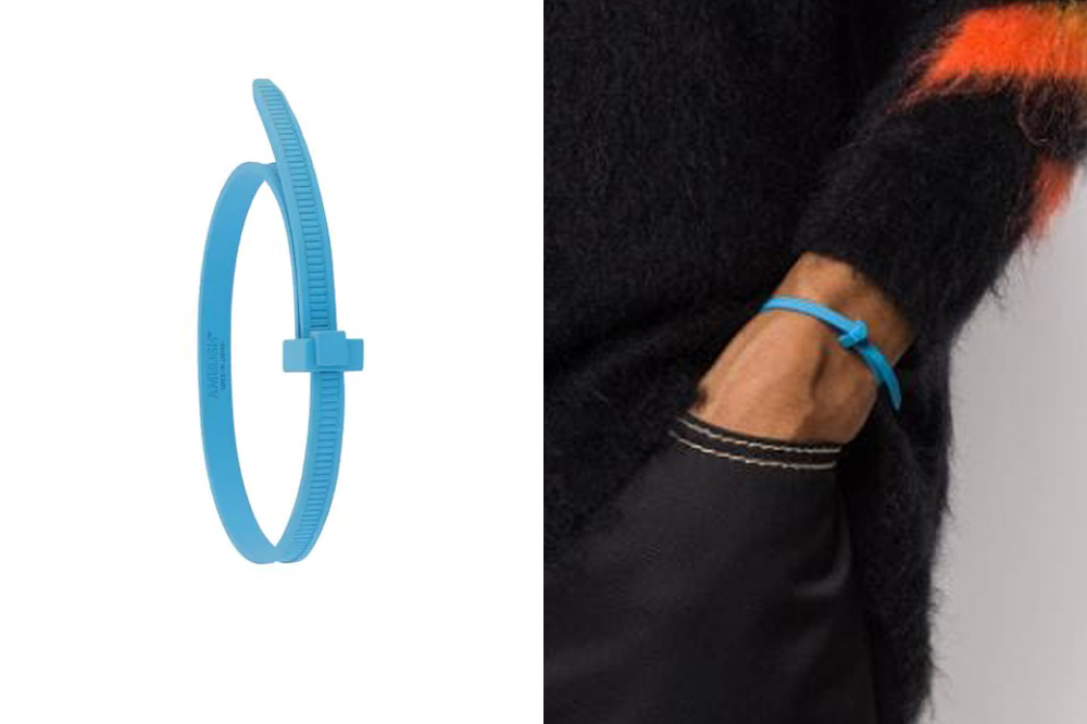 cable tie bracelet blue