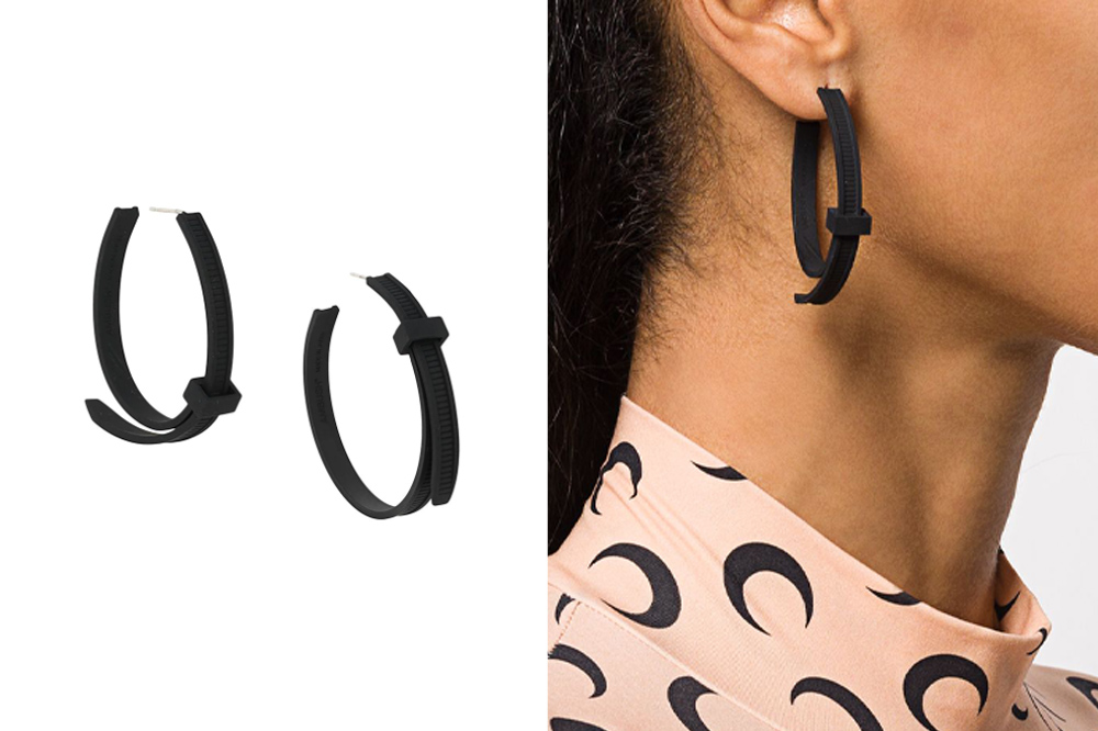 cable tie earring black