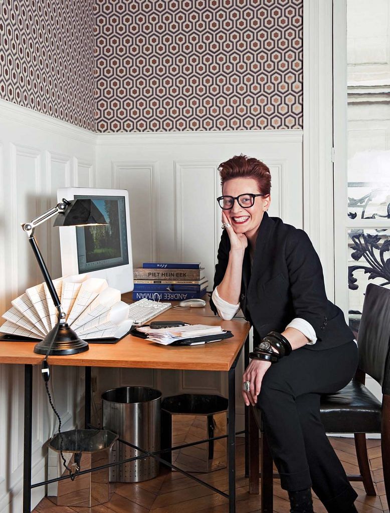 French interior designer Emilie Bonaventure in her home