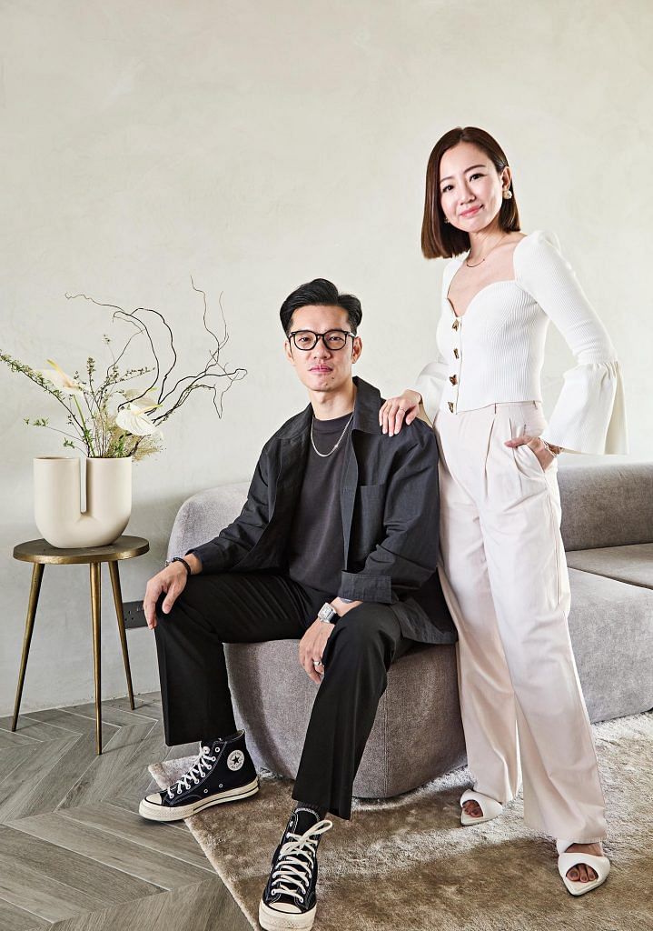 Jonathan Leong and Jeneen Goh in their home