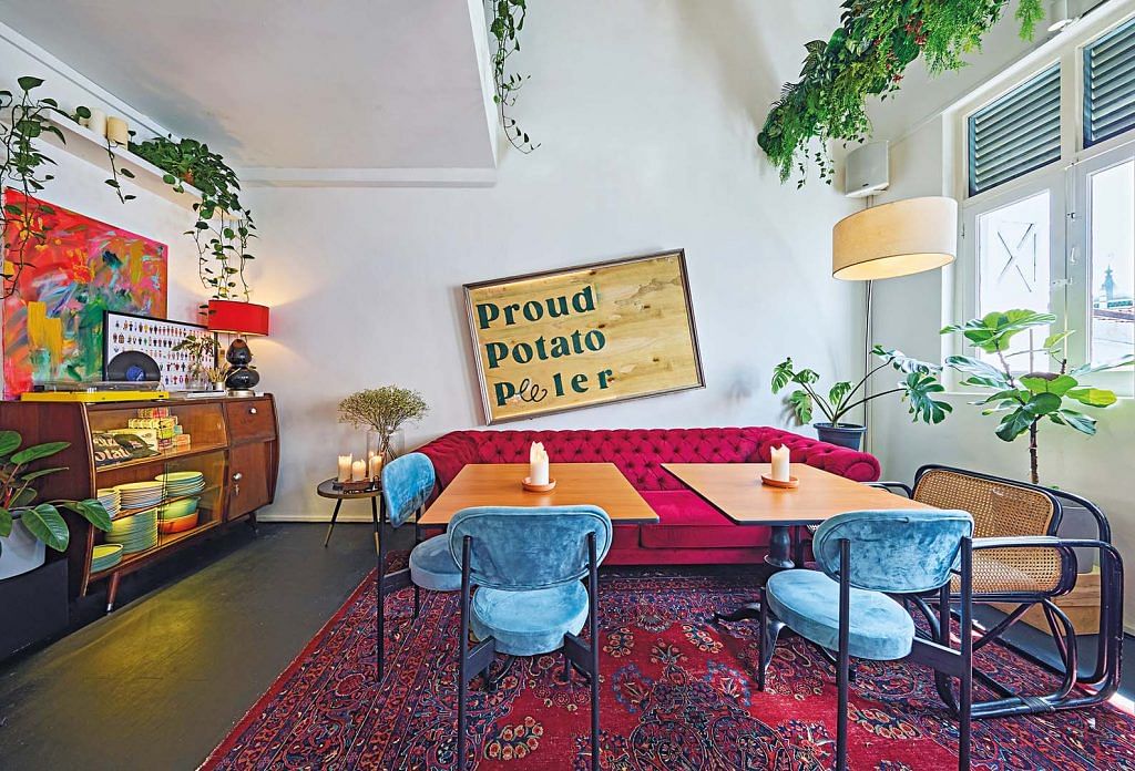 Guests of Proud Potato Peeler can lounge at this Instagrammable corner.