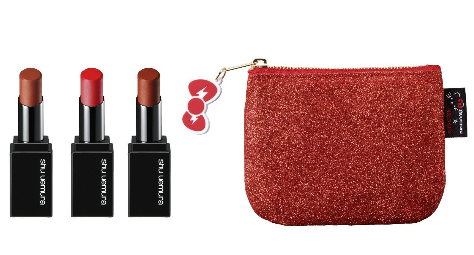 makeup pouch with mini lip coffre