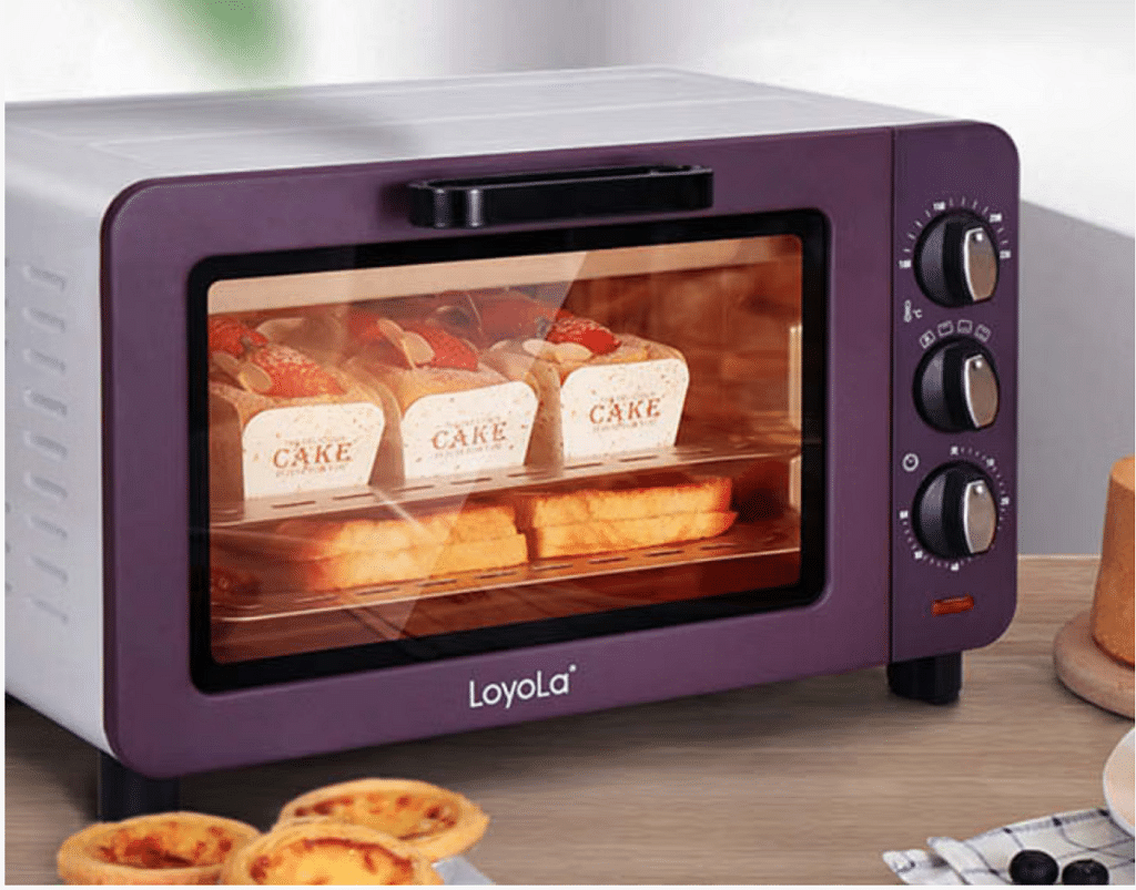 Purple Loyola 15L Electric Oven with three nobs