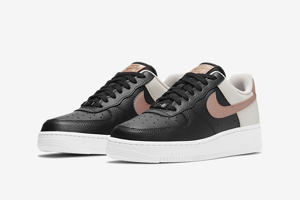 nike air force 1 '07 black and pink 1