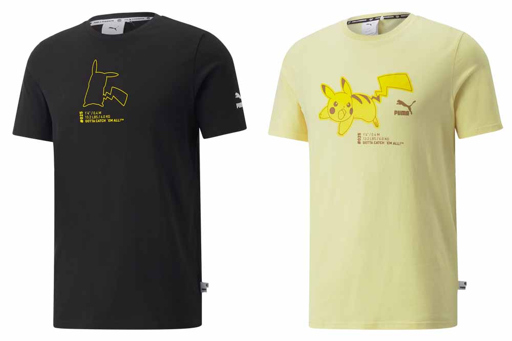 Pokémon puma collection apparel shirts
