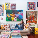 An art advisor's apartment in New York City (NYC) is a fun, mini art gallery