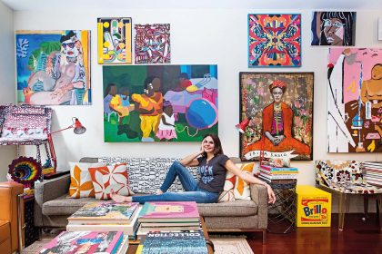 An art advisor's apartment in New York City (NYC) is a fun, mini art gallery