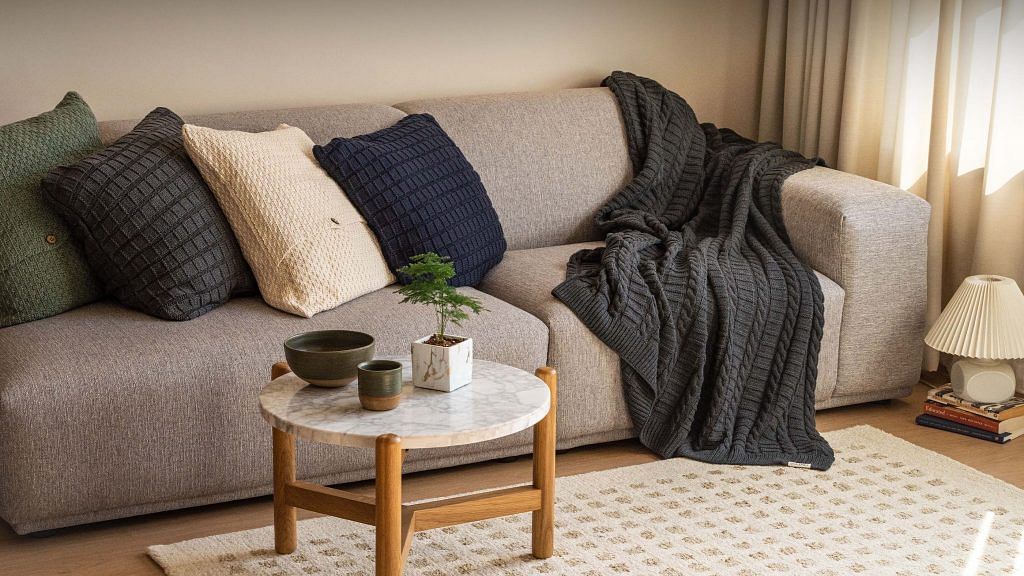 sofa throw cushion living room coffee table