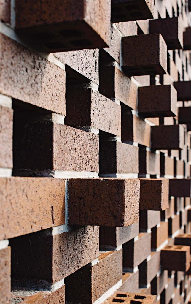 Perforated brick wall