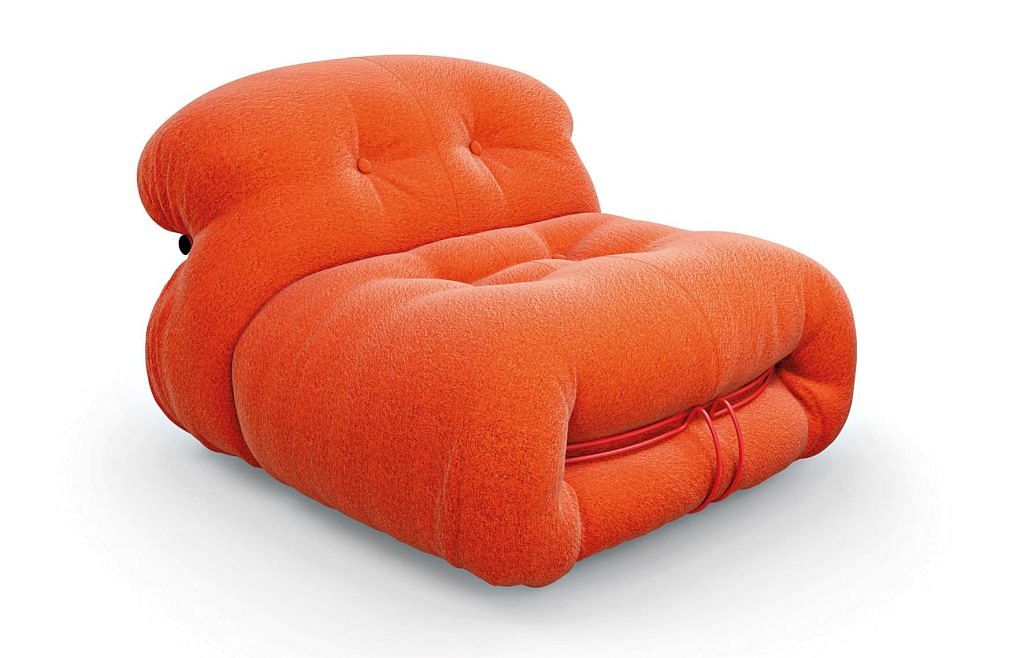Orange sofa chair