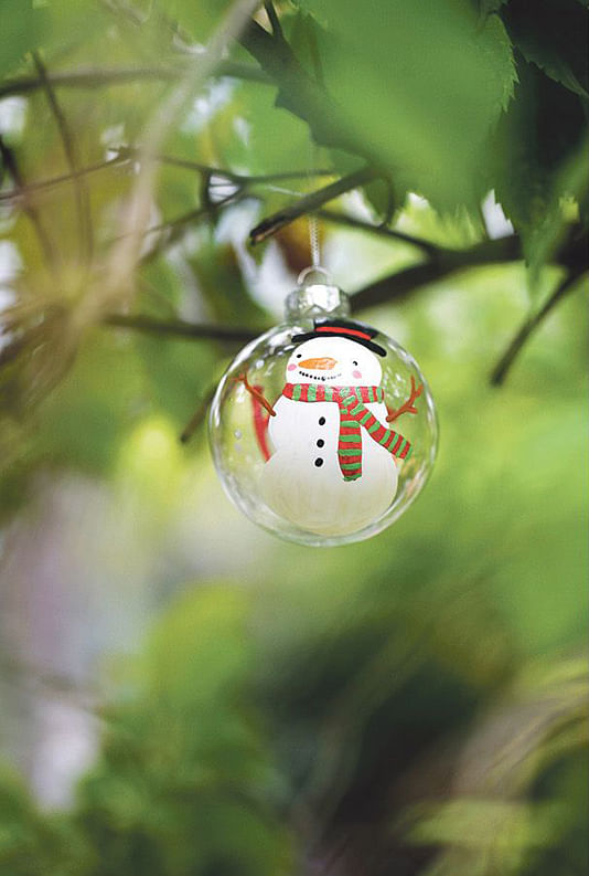 Custom hand painted Christmas baubles by Paintinks by melt