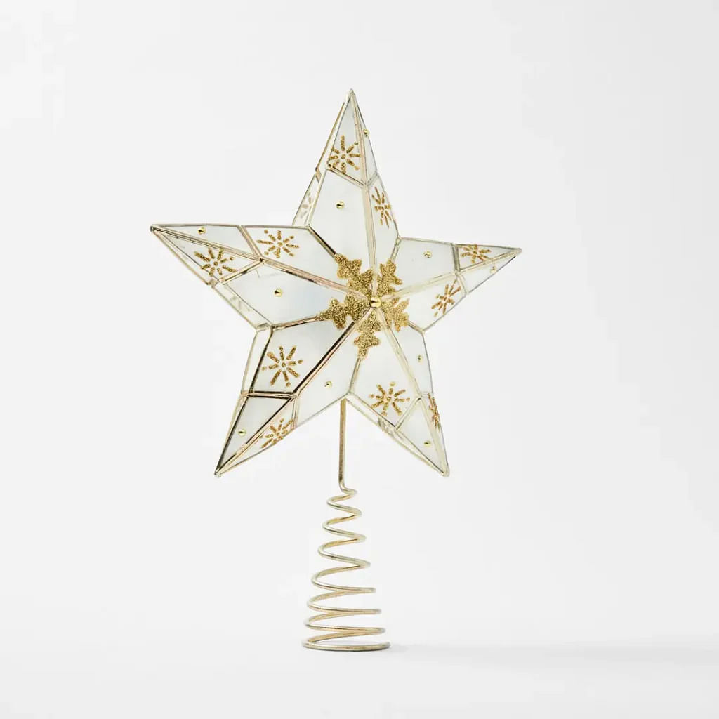 Capiz Star Glitter Tree Topper from Morgan & Finch is priced at $34.99 from Bed Bath n Table Singapore stores