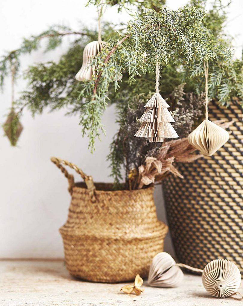 Keep your Christmas decor simple but meaningful by using calming earth tones and plenty of natural elements