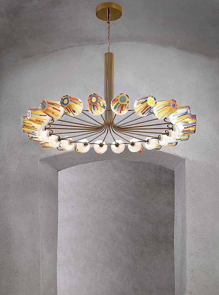 Lasvit Candy Ring Chandelier, from $63,600, from W. Atelier.