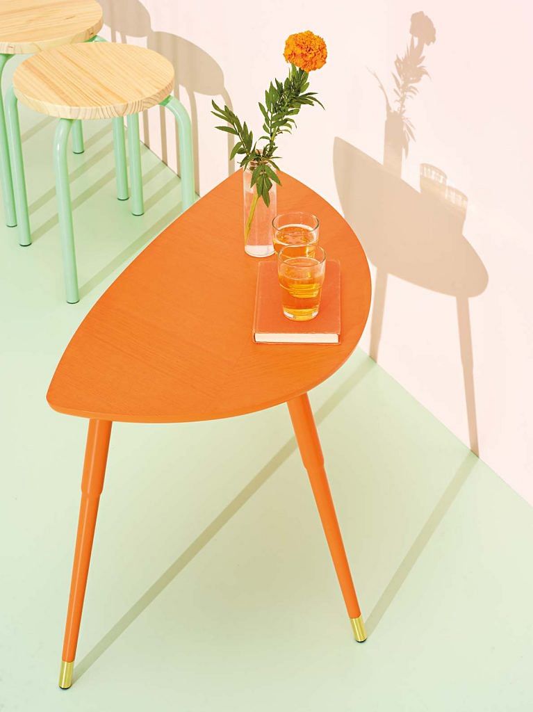 Orange side table