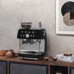 2023 new SMEG espresso coffee machine with integrated grinder EGF03 in black